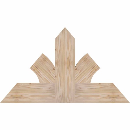 Ekena Millwork Richland Smooth Timber Gable Bracket, Douglas Fir, 36"W x 21"H x 1 1/2"D x 5 1/2"F, 14/12 Pitch GBW036X21X0206RIC00SDF